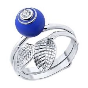 925 Silver designer 2in1 STACKABLE RING WITH ENAMEL AND CZ size 7